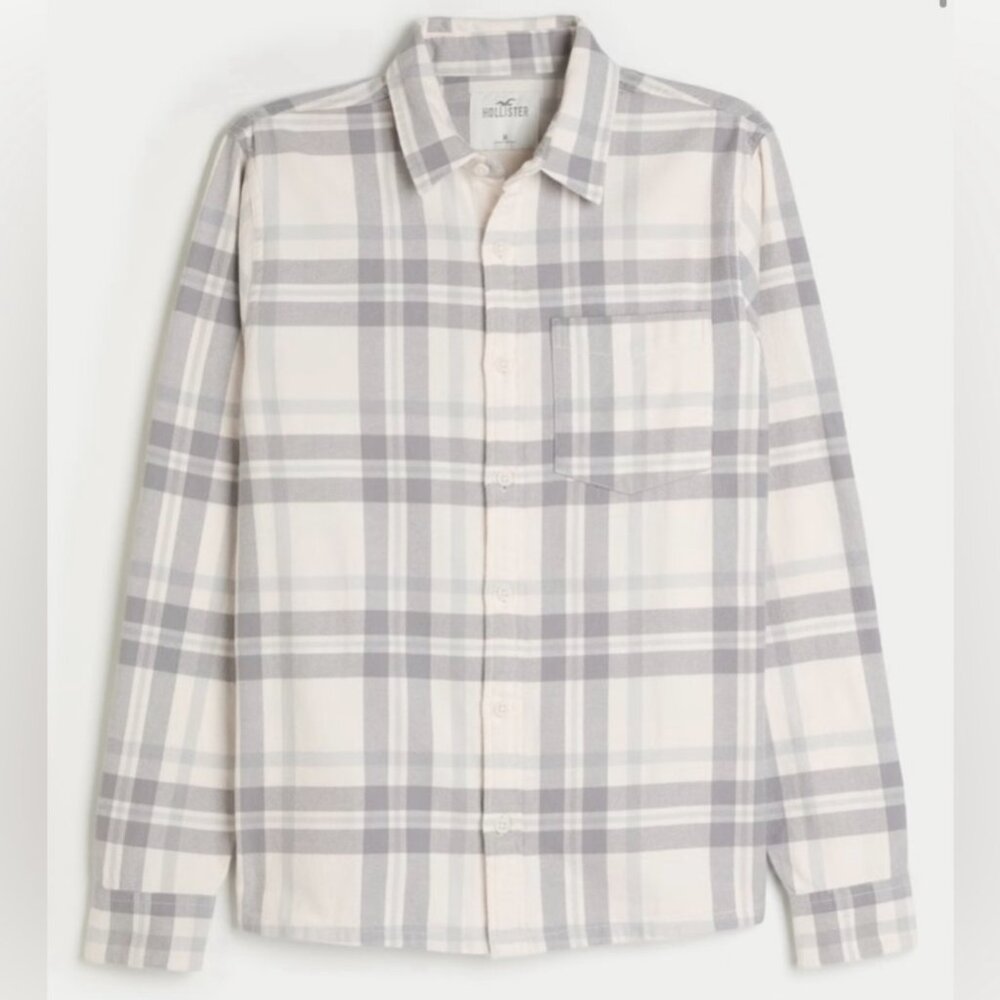 Men's HOLLISTER‎ Flannel Button-Through Shirt | Size Small